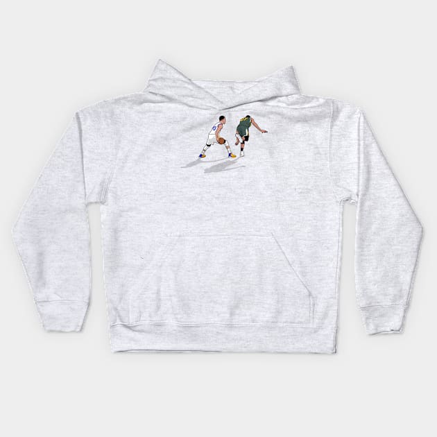 curry crossover on gobert Kids Hoodie by rsclvisual